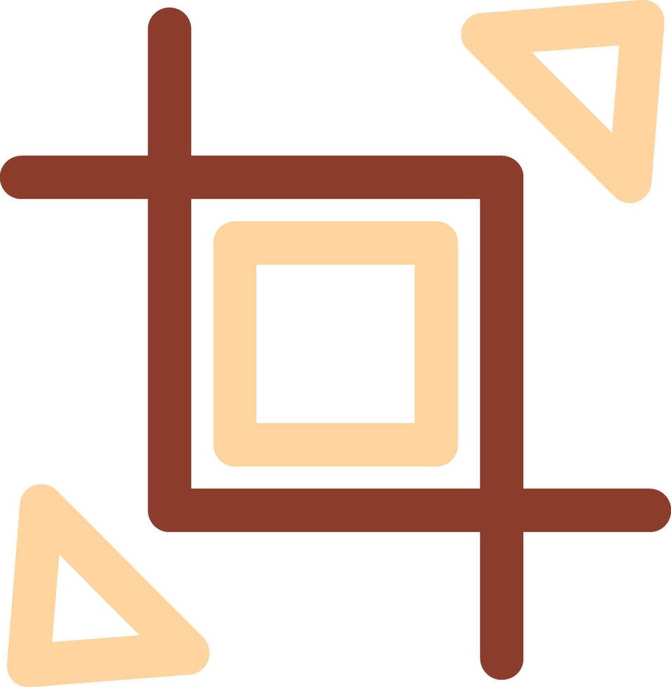 Expand crop resize Line Two Color Icon vector
