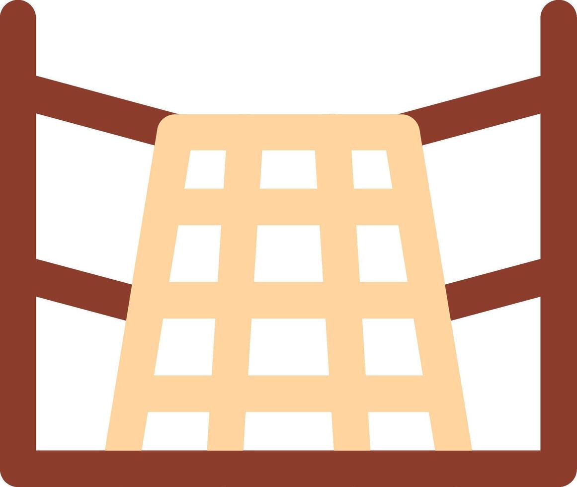 3d perspective grid Line Two Color Icon vector