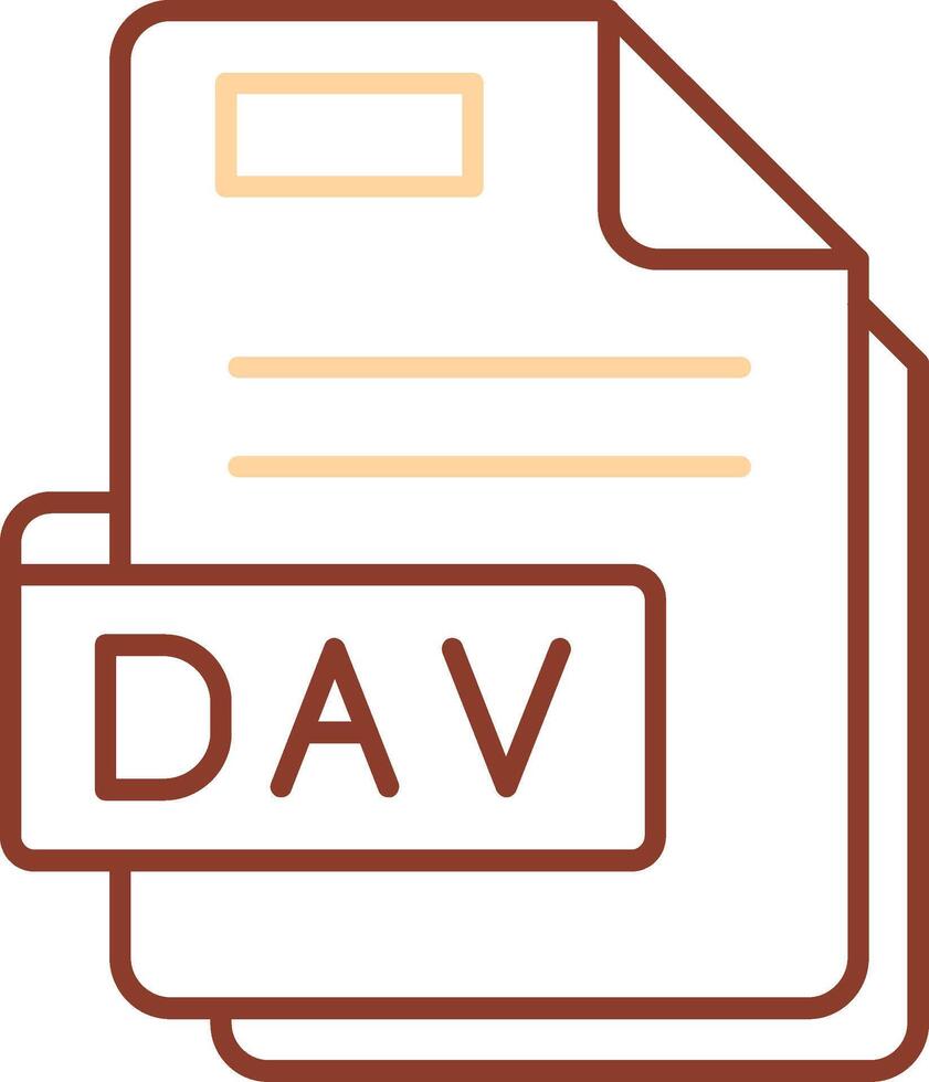 Dav Line Two Color Icon vector