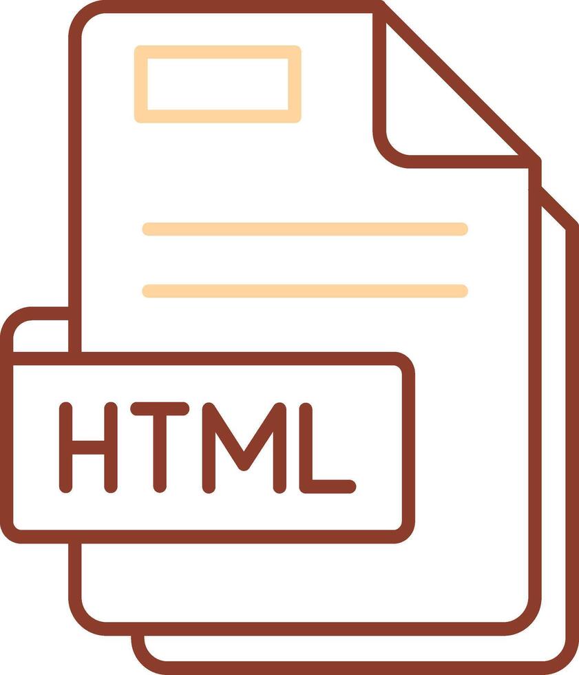 Html Line Two Color Icon vector