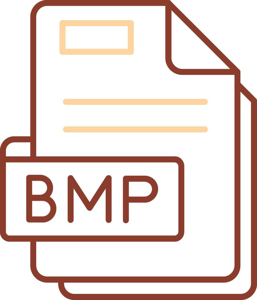 Bmp Line Two Color Icon vector