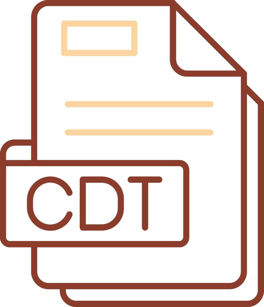 Cdt Line Two Color Icon vector