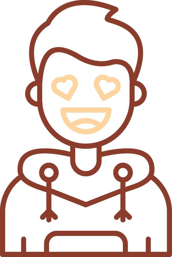 In love Line Two Color Icon vector