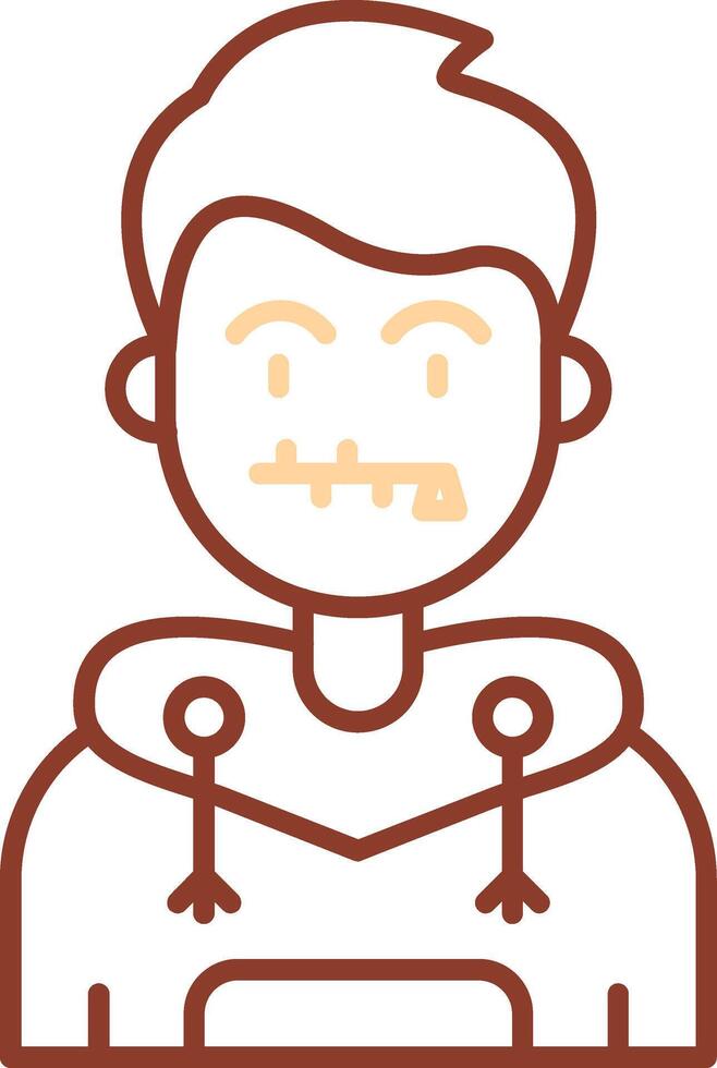 Zipped Line Two Color Icon vector