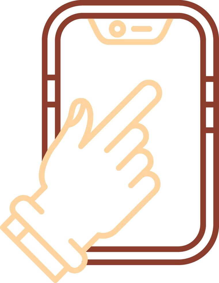 Touch Device Line Two Color Icon vector