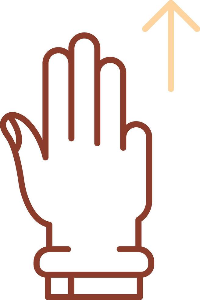 Three Fingers Up Line Two Color Icon vector