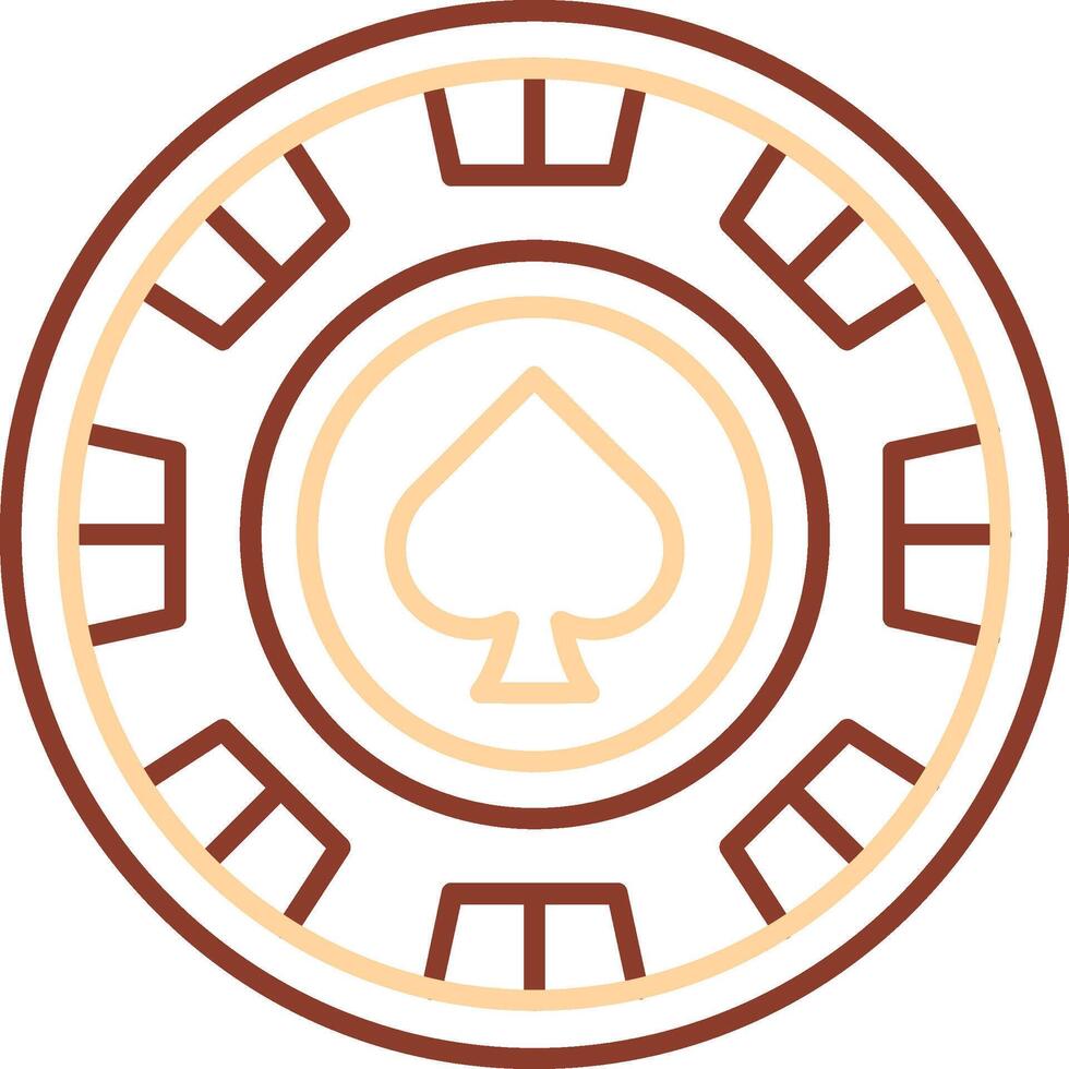 Chip Line Two Color Icon vector