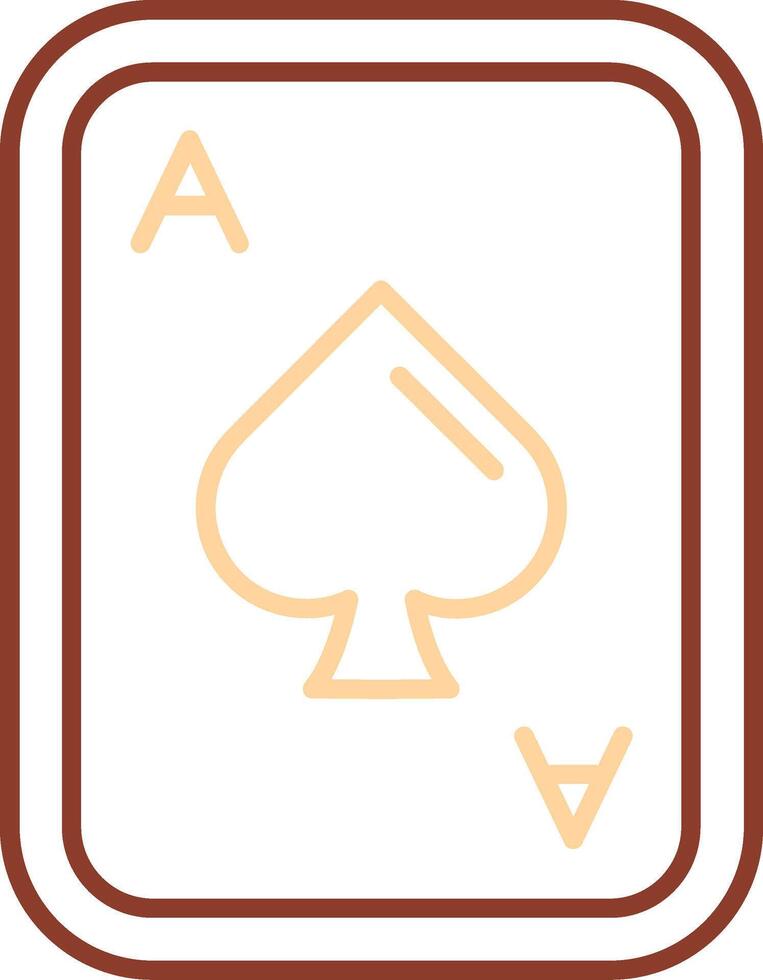 Spades Line Two Color Icon vector
