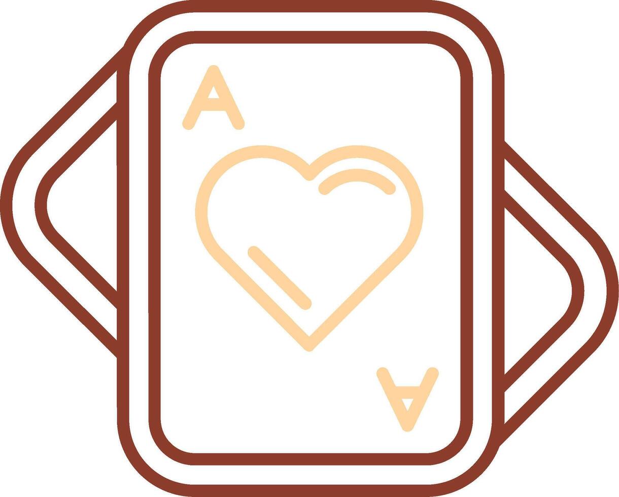 Hearts Line Two Color Icon vector