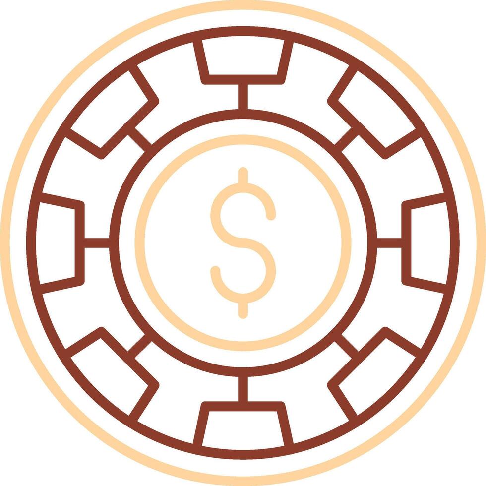 Chip Line Two Color Icon vector