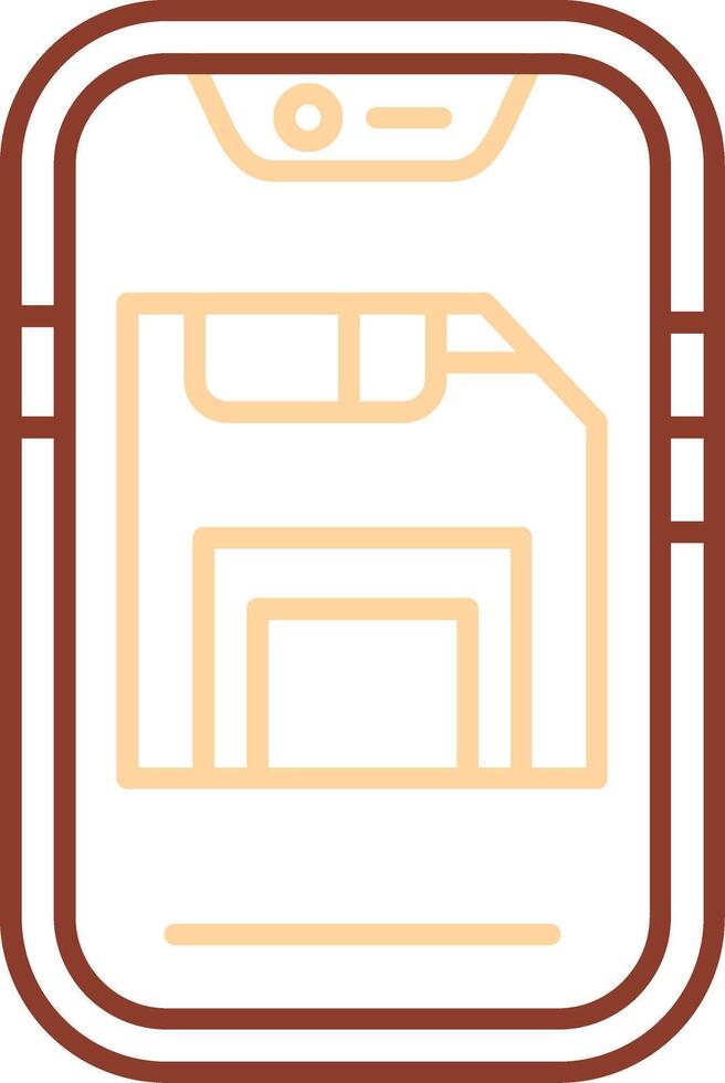 Save Line Two Color Icon vector