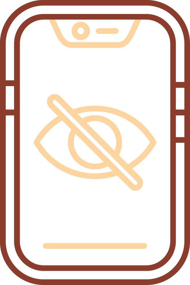 Hide Line Two Color Icon vector