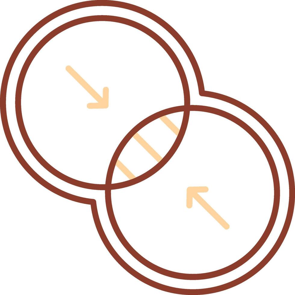 Combine Line Two Color Icon vector