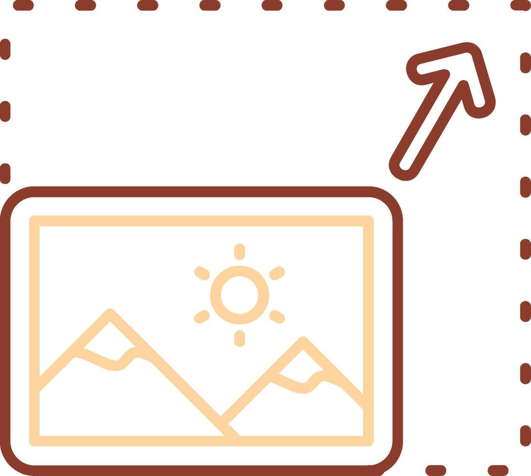 Resize Line Two Color Icon vector