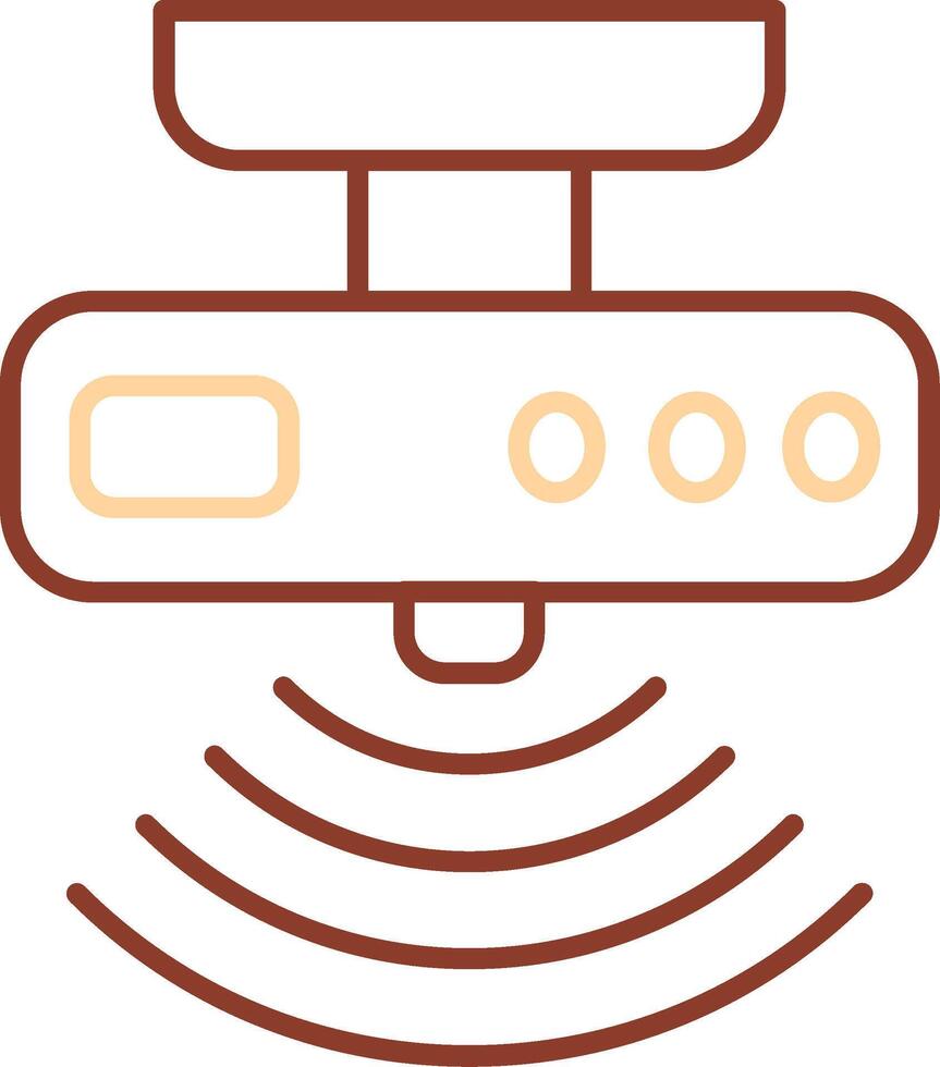 icono de dos colores de la línea del sensor de movimiento vector