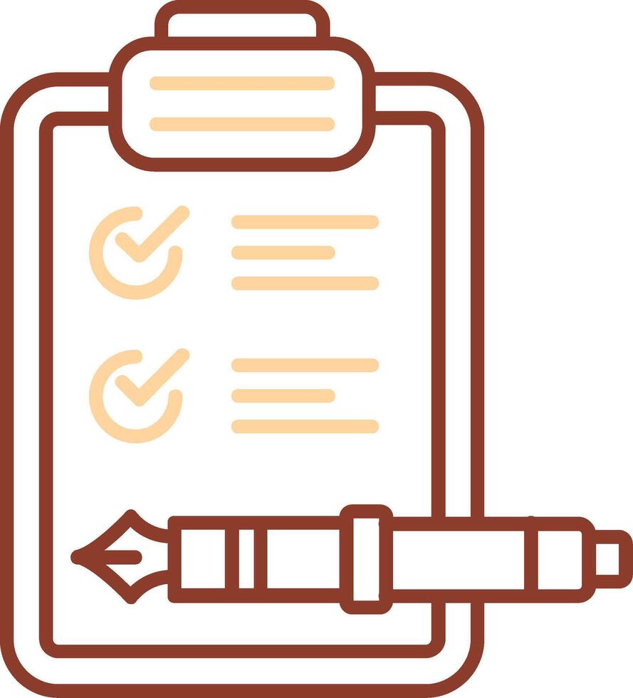 Check list Line Two Color Icon vector