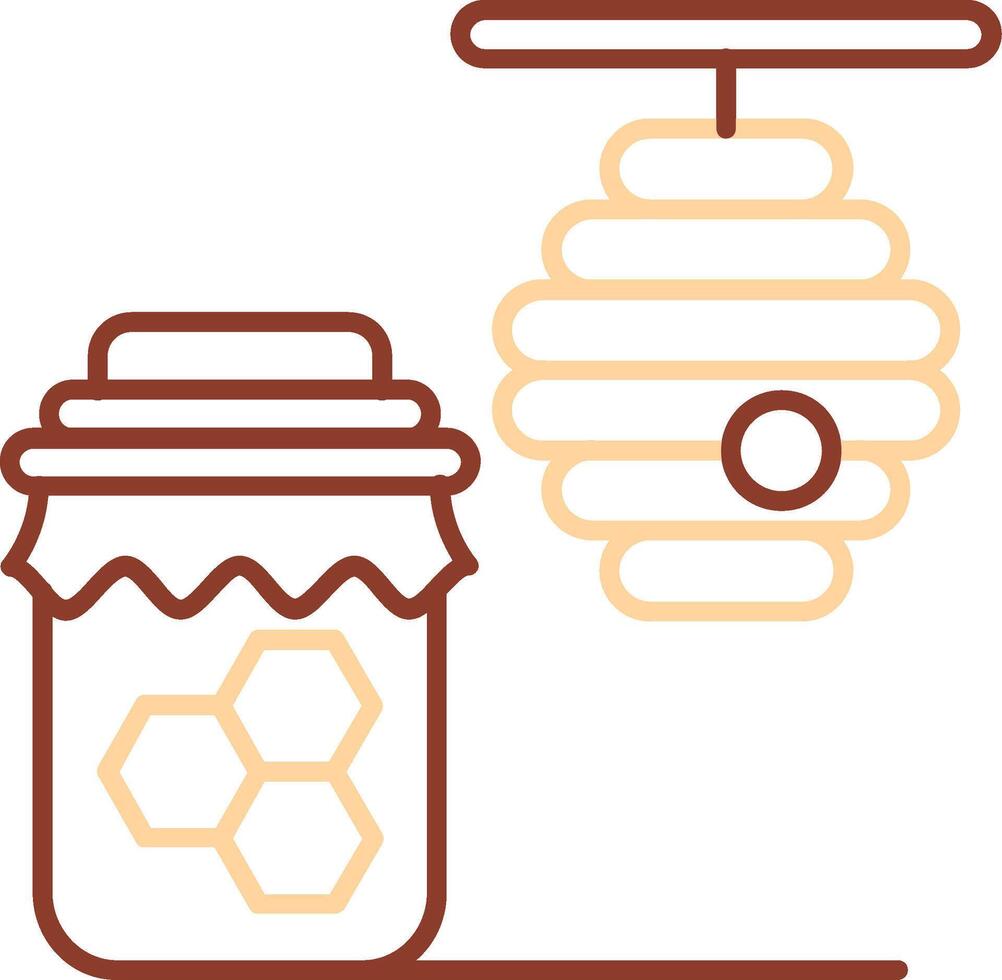 Honey Line Two Color Icon vector