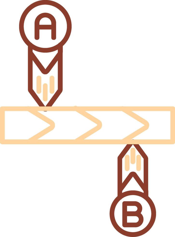 Timeline Line Two Color Icon vector