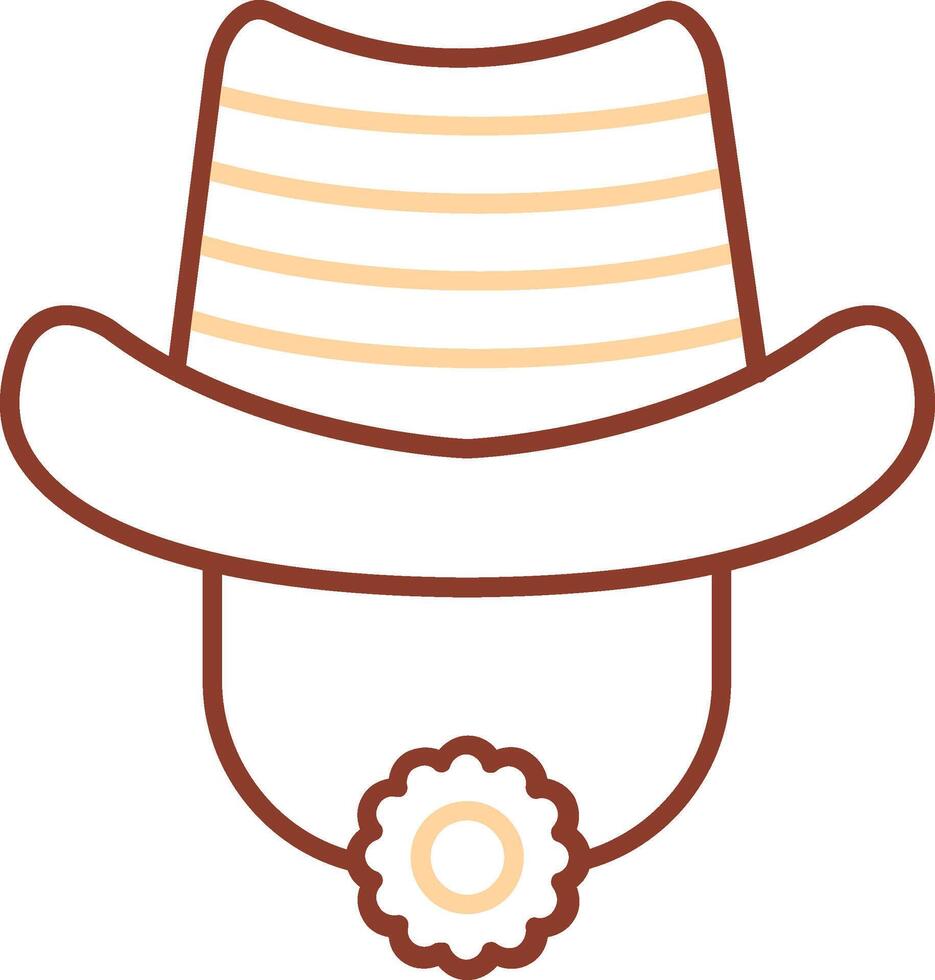 Hat Line Two Color Icon vector