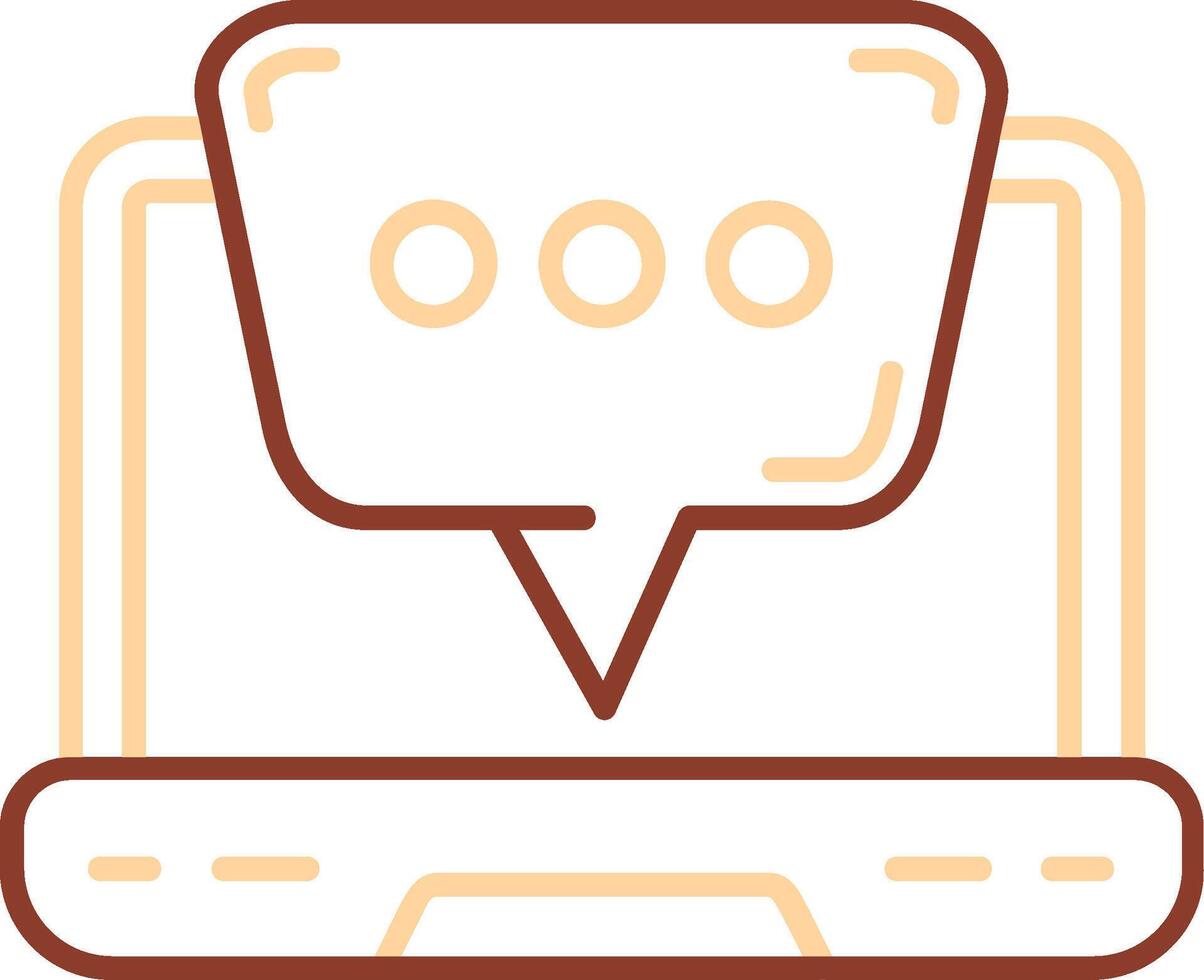 Laptop Line Two Color Icon vector