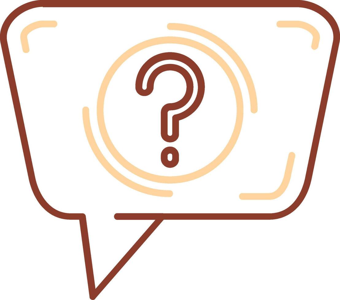 Question Line Two Color Icon vector