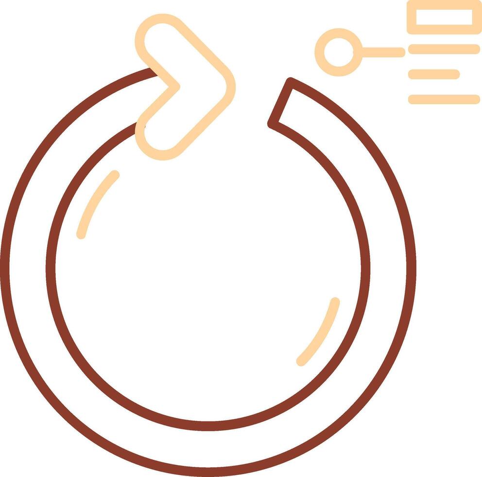 Circular Arrow Line Two Color Icon vector