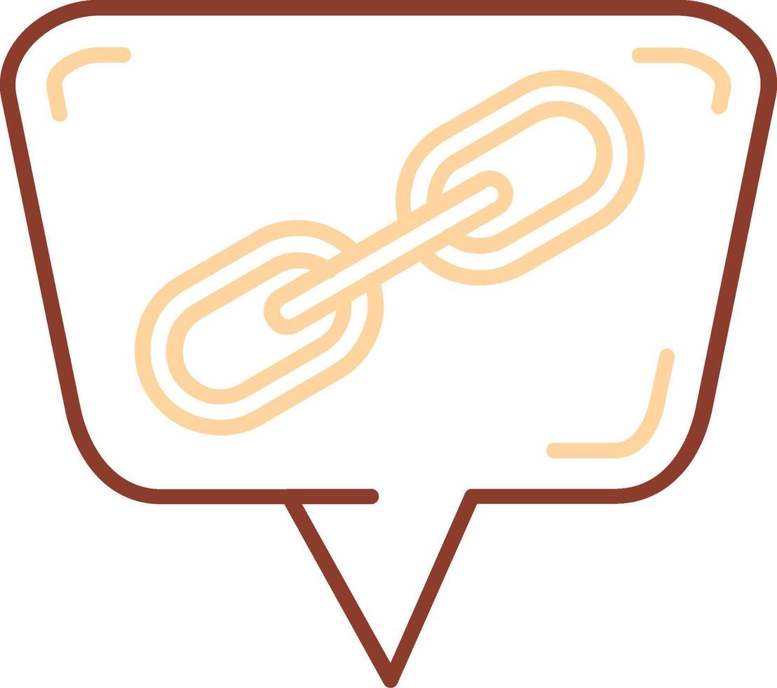 Link Line Two Color Icon vector