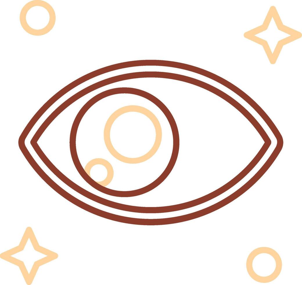 Eye Line Two Color Icon vector