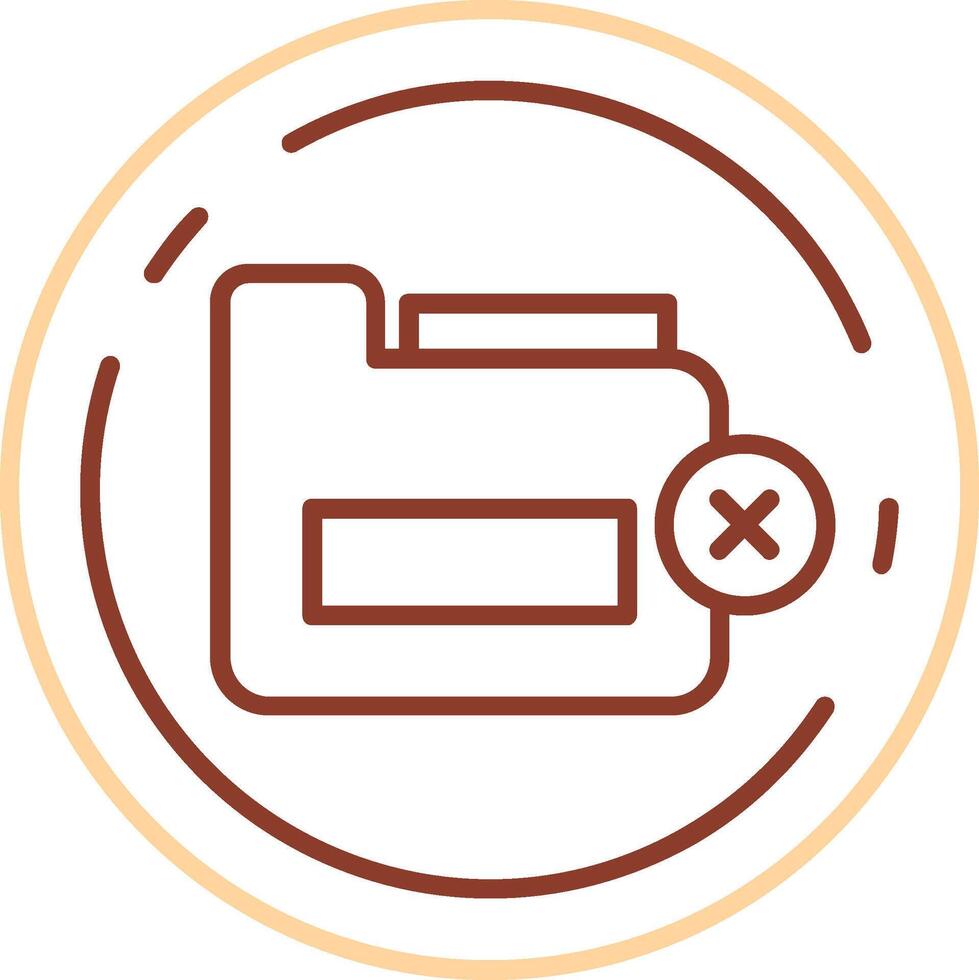 Delete Line Two Color Icon vector