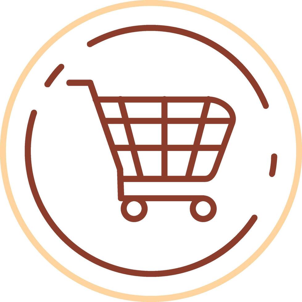 Shopping cart Line Two Color Icon vector