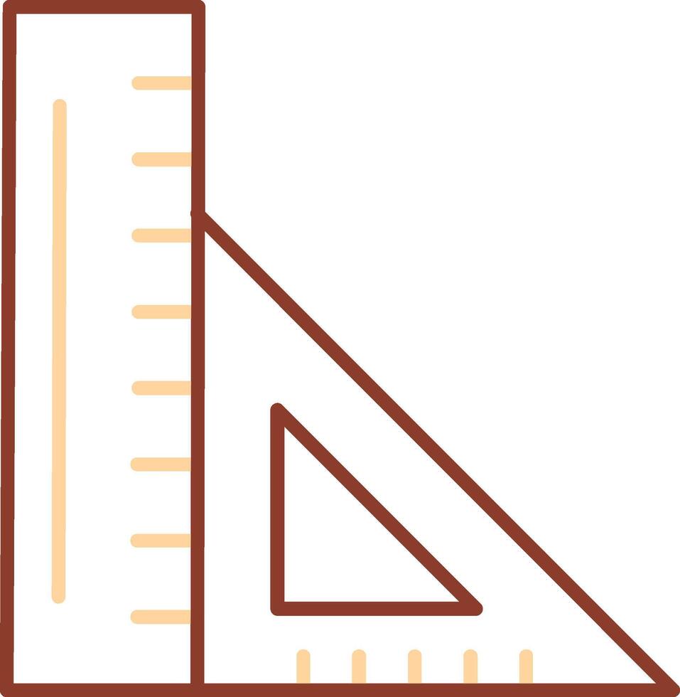 Ruler Line Two Color Icon vector