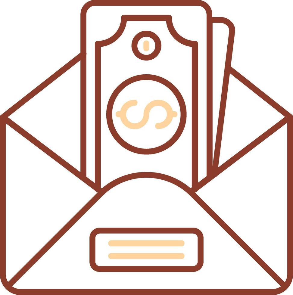 Envelope Line Two Color Icon vector