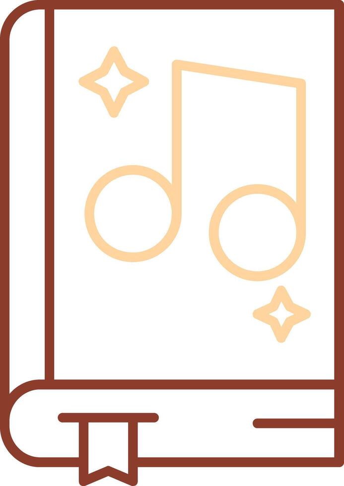 Music Line Two Color Icon vector