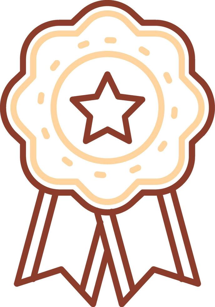 Medal Line Two Color Icon vector