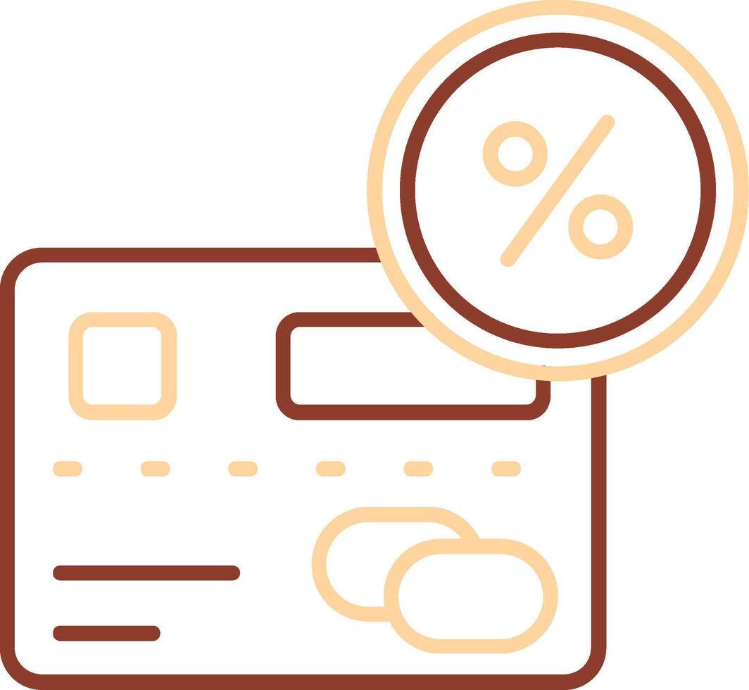 Percentage Line Two Color Icon vector