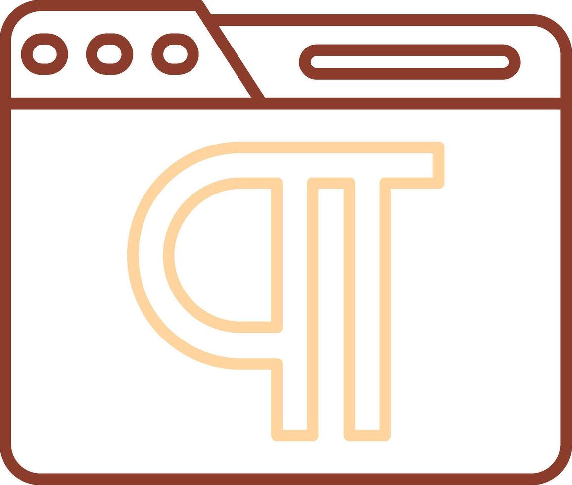 Paragraph Line Two Color Icon vector