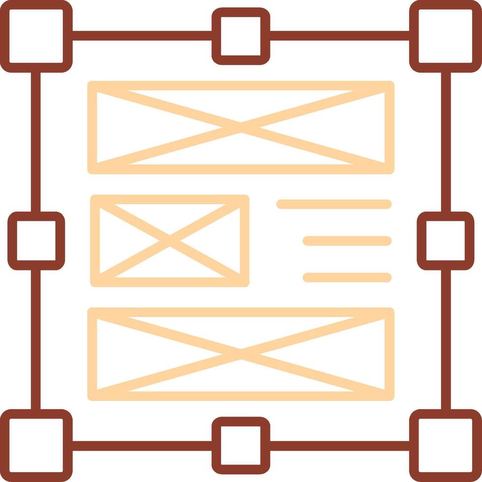 Layout Line Two Color Icon vector