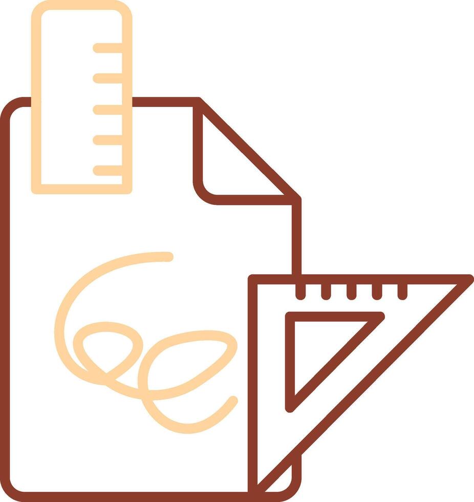Drafts Line Two Color Icon vector