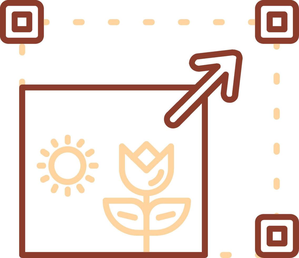 Resizing Line Two Color Icon vector