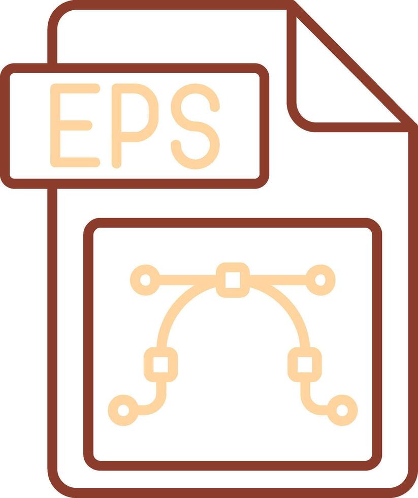 Eps file format Line Two Color Icon vector