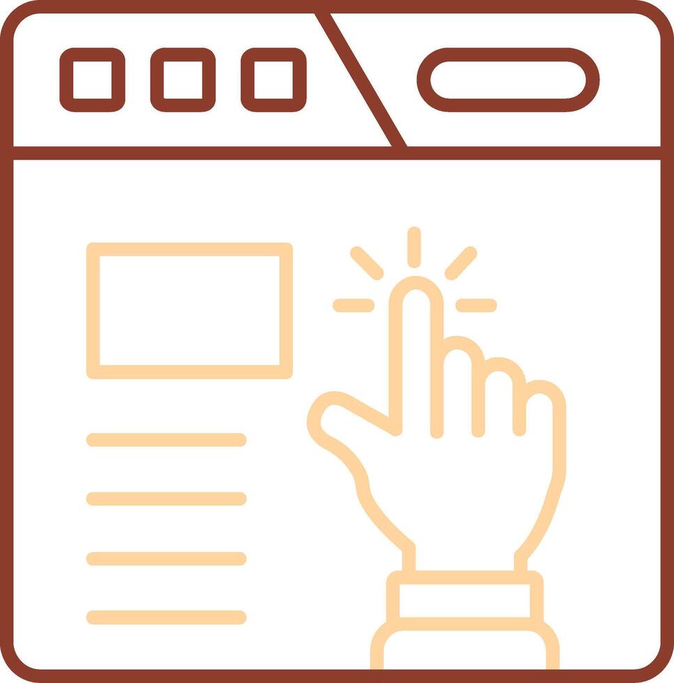 Click Line Two Color Icon vector