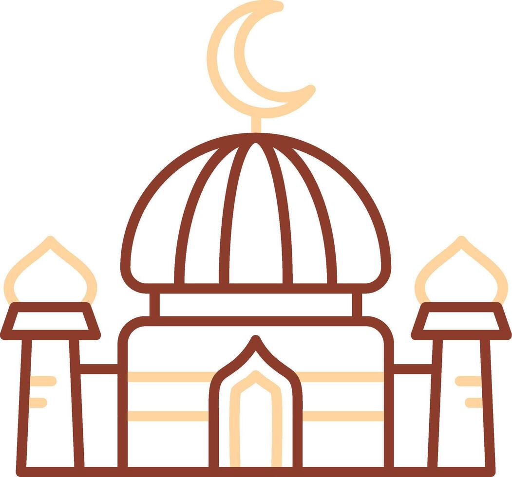 Dome Line Two Color Icon vector
