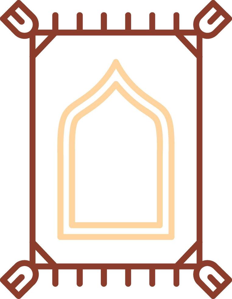 Prayer mate Line Two Color Icon vector