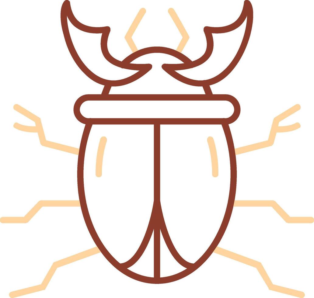 Beetle Line Two Color Icon vector