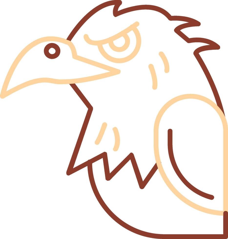 Eagle Line Two Color Icon vector