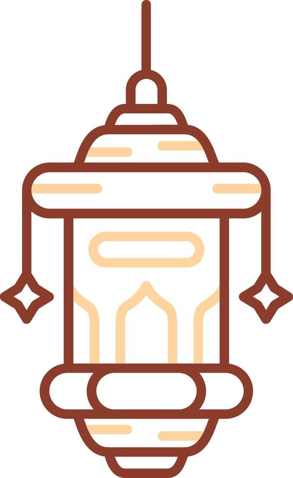 Oil lamp Line Two Color Icon vector