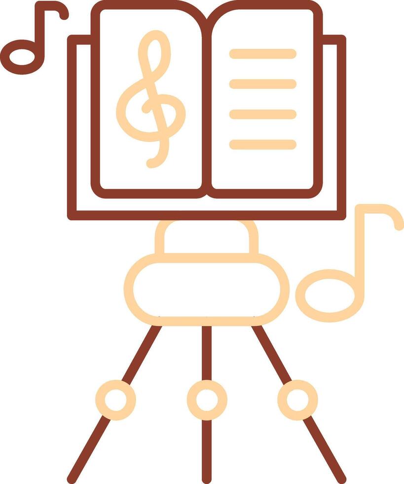 Music score Line Two Color Icon vector