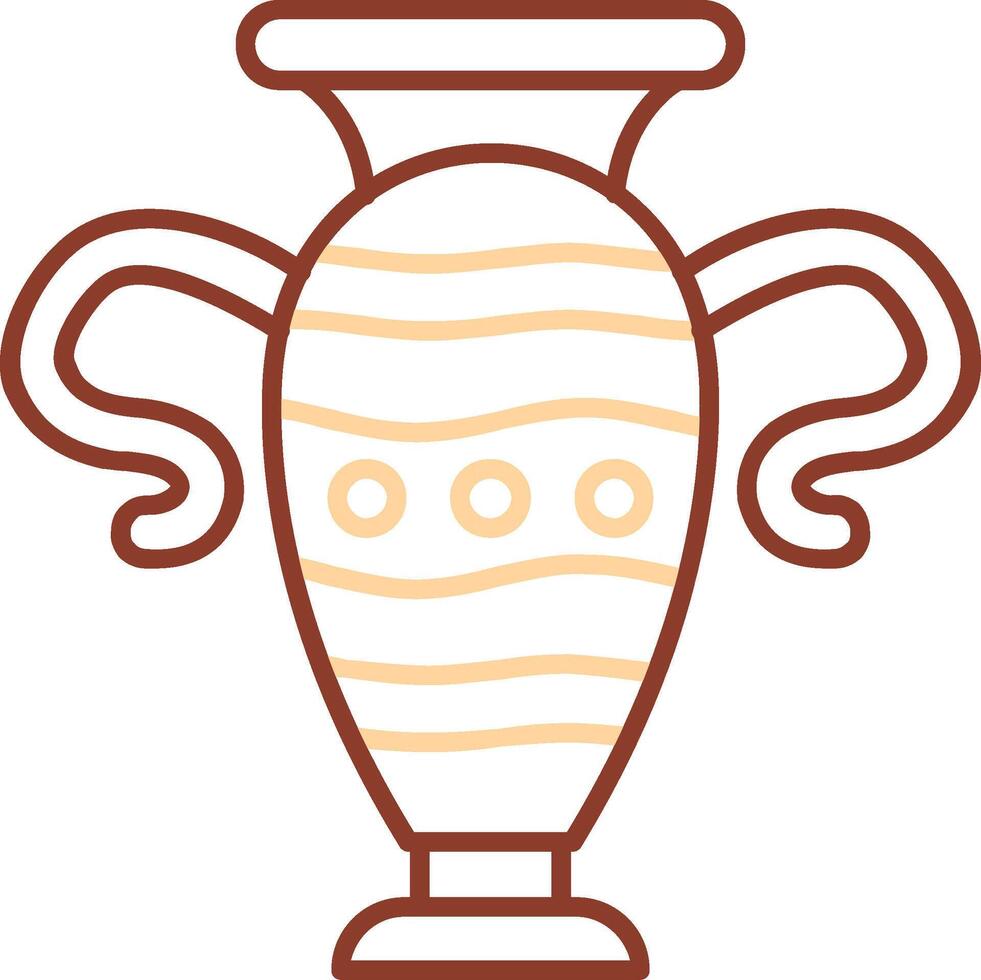 Vase Line Two Color Icon vector