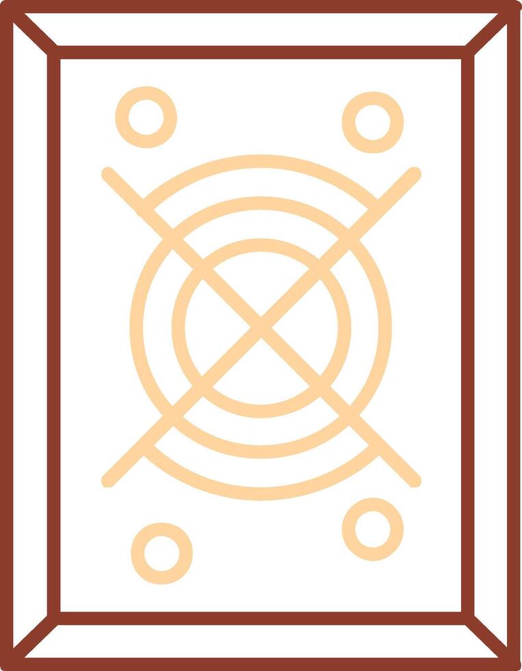 Abstract art Line Two Color Icon vector