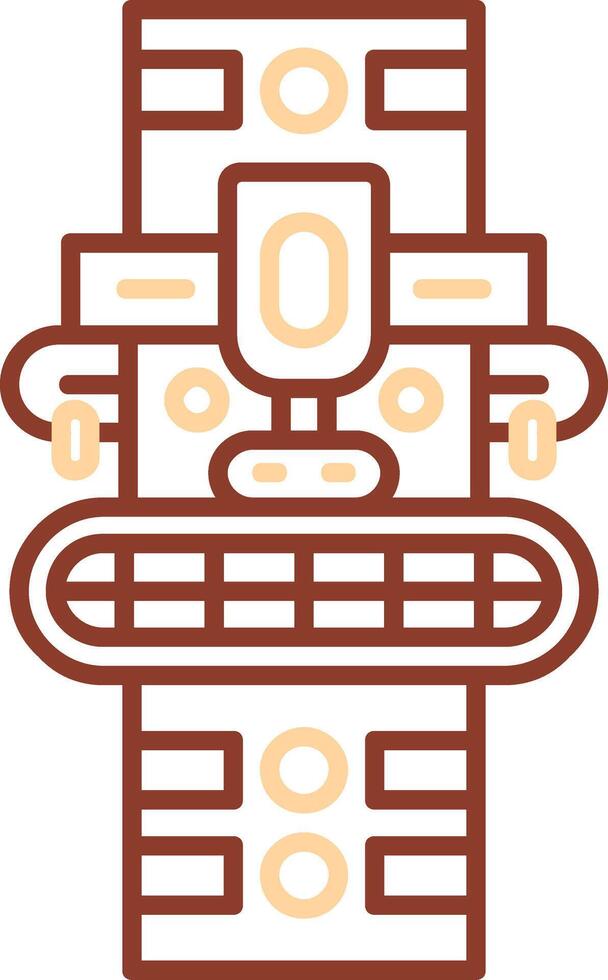 Totem Line Two Color Icon vector